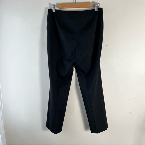 Lafayette 148 New York Pants Virgin Wool Trousers Black Side Zip Size 6 Office - Picture 6 of 11
